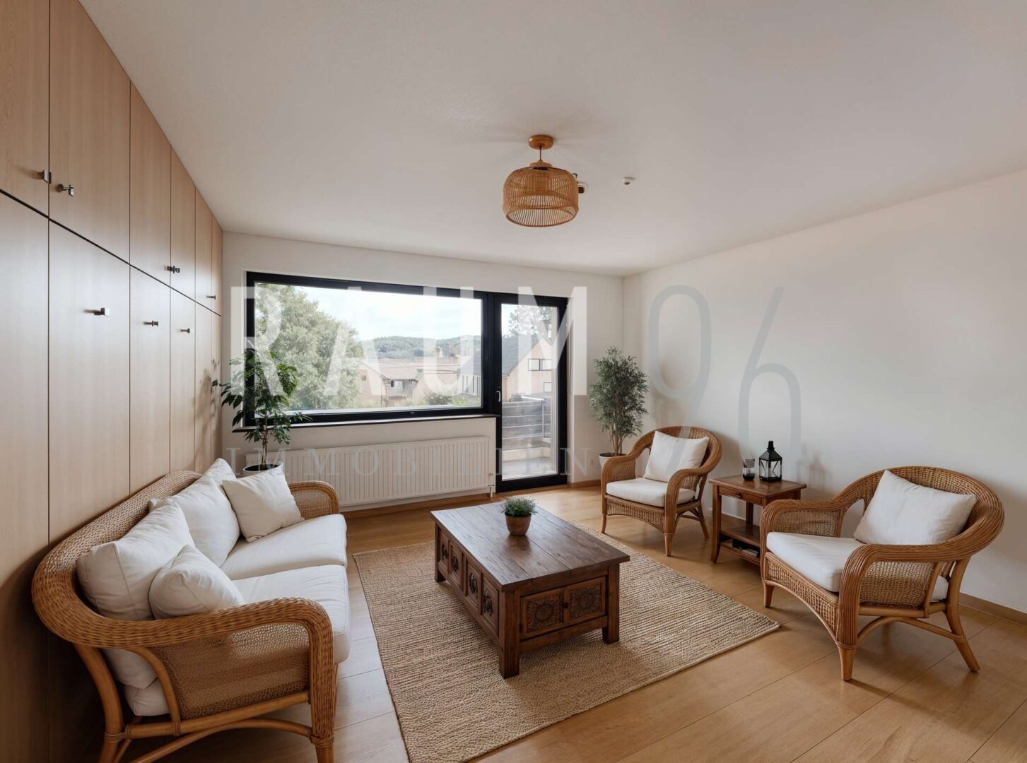 Gestaltungsbeispiel Wohnzimmer (KI generiert)