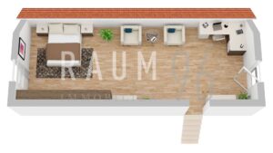 Grundriss ausgebauter Spitzboden