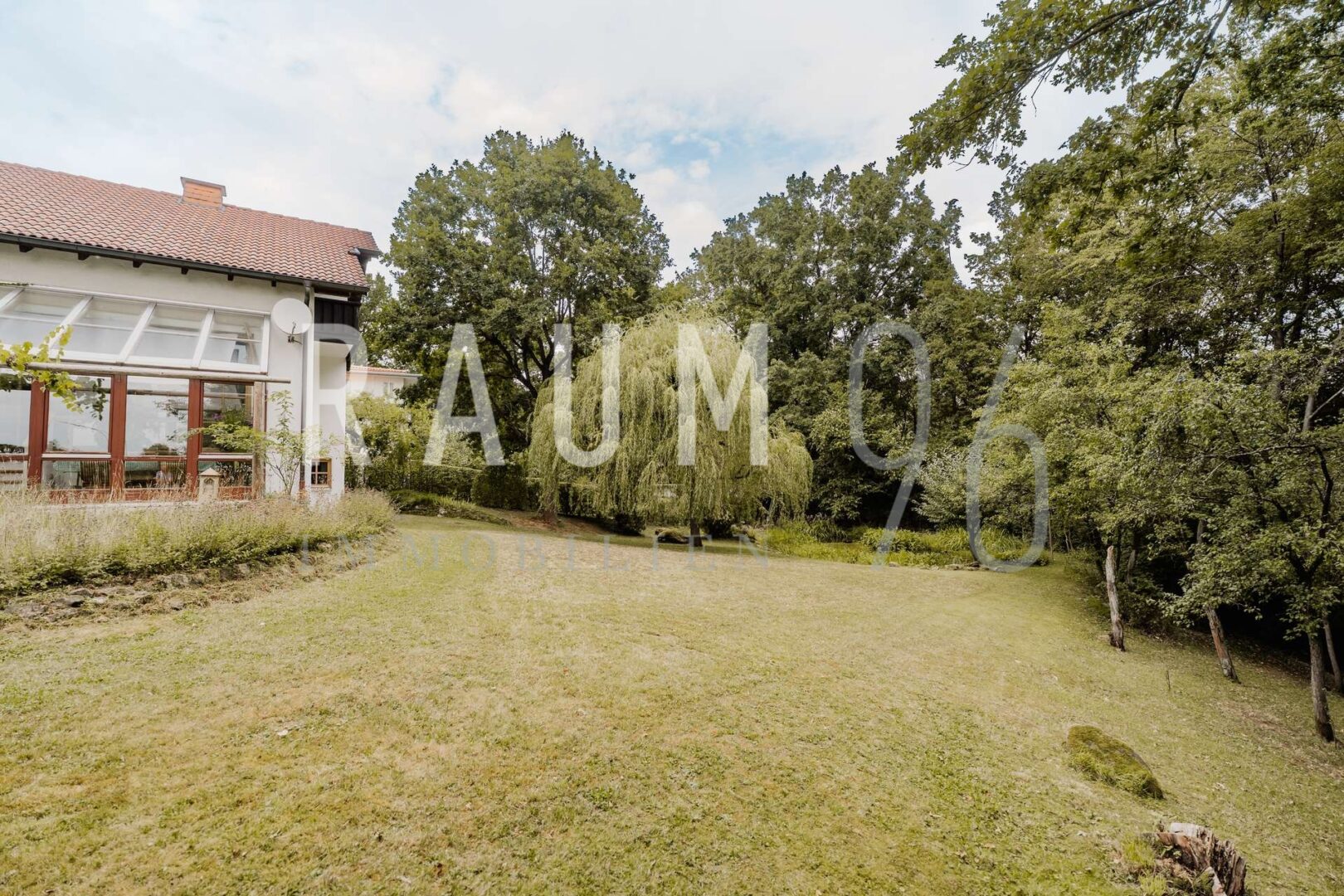 Außenansicht mit Garten